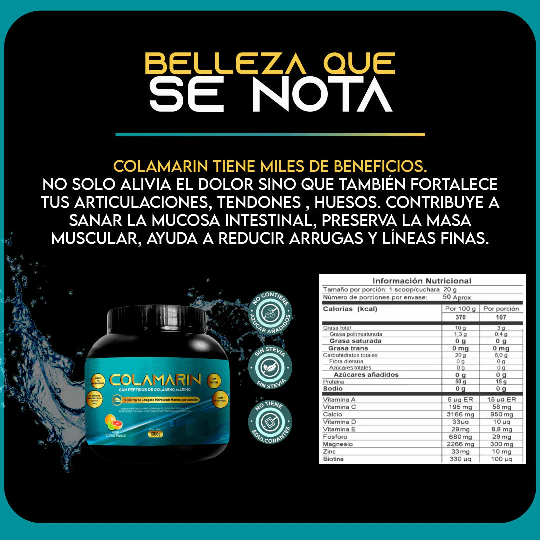 Colágeno Marino Elasticidad, fuerza y juventud en cada dosis