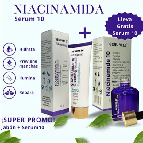 SUPER COMBO LIMPIEZA Y BRILLO: Serum 10 + CleanFace 💧✨
