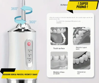 DentiFlow: Irrigador Potente y Recargable (Lleva GRATIS Ebook Cuidado oral) 😁